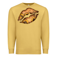 Antique Gold Western Sunflower Lips Premium Sweatshirt - Bettercallsaul