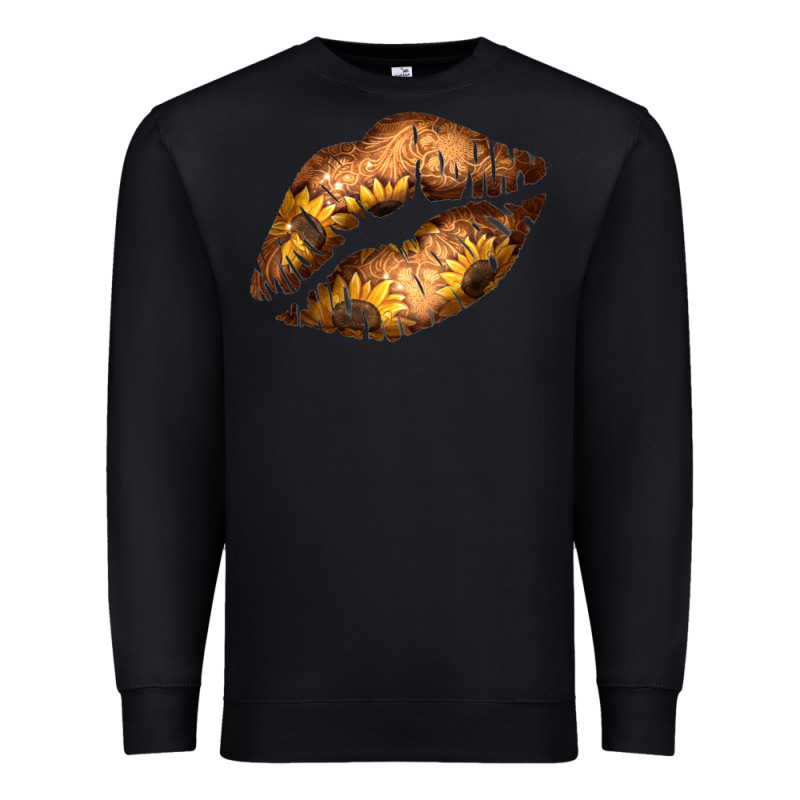 Western Sunflower Lips Premium Sweatshirt by Bettercallsaul | Teevron