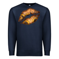 Navy Western Sunflower Lips Premium Sweatshirt - Bettercallsaul