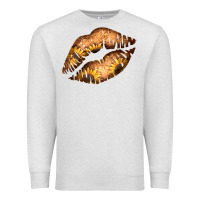 Oatmeal Heather Western Sunflower Lips Premium Sweatshirt - Bettercallsaul