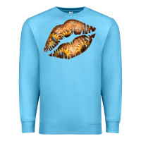 Ocean Blue Western Sunflower Lips Premium Sweatshirt - Bettercallsaul