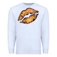 White Western Sunflower Lips Premium Sweatshirt - Bettercallsaul