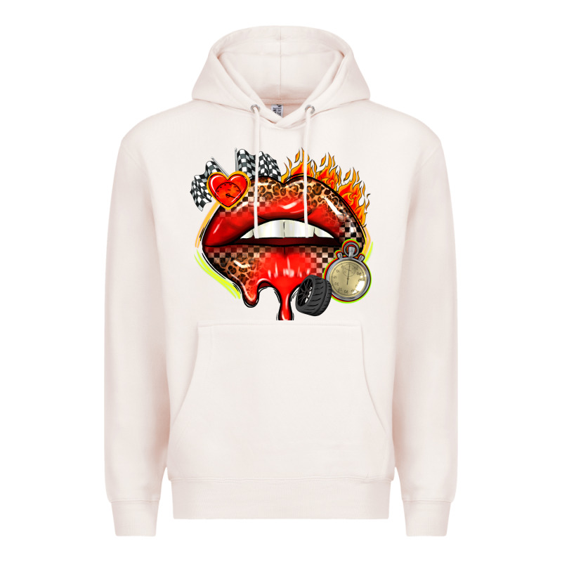 Race Lips Premium Hoodie by AdoDesignShop | Teevron