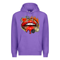 Purple race lips Premium Hoodie - AdoDesignShop