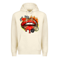 Sandshell race lips Premium Hoodie - AdoDesignShop