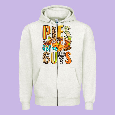 Pies Before Guys Zipper Hoodie Designed By Zillion Design Studio