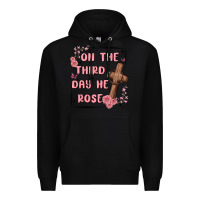 Black on the third day  he rose Premium Hoodie - MaliasSmallBusiness