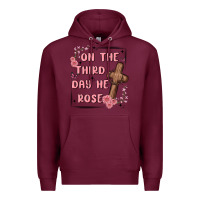 Burgundy on the third day  he rose Premium Hoodie - MaliasSmallBusiness