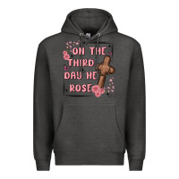 Charcoal Heather on the third day  he rose Premium Hoodie - MaliasSmallBusiness