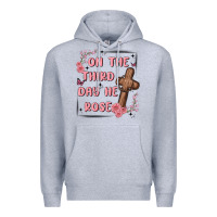 Heather Grey on the third day  he rose Premium Hoodie - MaliasSmallBusiness