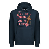 Navy on the third day  he rose Premium Hoodie - MaliasSmallBusiness