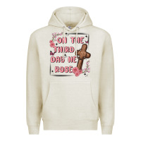 Oatmeal Heather on the third day  he rose Premium Hoodie - MaliasSmallBusiness