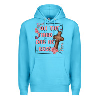 Ocean Blue on the third day  he rose Premium Hoodie - MaliasSmallBusiness