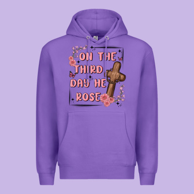 On The Third Day  He Rose Premium Hoodie Designed By Maliassmallbusiness