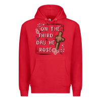 Red on the third day  he rose Premium Hoodie - MaliasSmallBusiness
