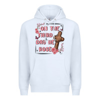 White on the third day  he rose Premium Hoodie - MaliasSmallBusiness