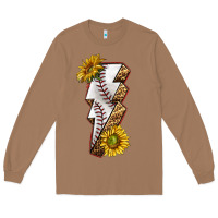 Toasted Coconut sport baseball  lightning bolt Long Sleeve Tee - texasbilliewilder