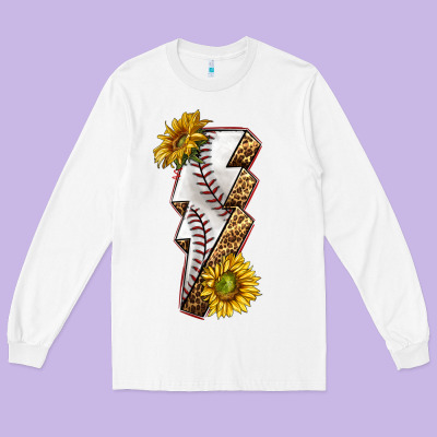 Long Sleeve Tee sport baseball  lightning bolt