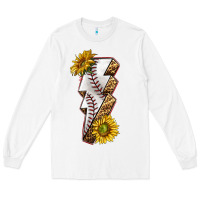 White sport baseball  lightning bolt Long Sleeve Tee - texasbilliewilder