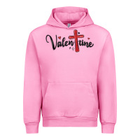 Fuchsia Pink valentine cross glitter Urban Hoodie - MaliasSmallBusiness