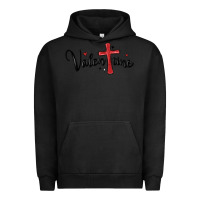 Pigment Black valentine cross glitter Urban Hoodie - MaliasSmallBusiness