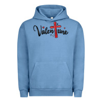 Pigment Pebble Blue valentine cross glitter Urban Hoodie - MaliasSmallBusiness
