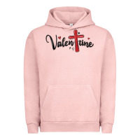 Pigment Salmon valentine cross glitter Urban Hoodie - MaliasSmallBusiness