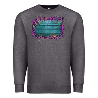 Charcoal Heather Aztec Wood Leopard Frame Premium Sweatshirt - Bettercallsaul