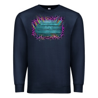 Navy Aztec Wood Leopard Frame Premium Sweatshirt - Bettercallsaul