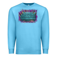 Ocean Blue Aztec Wood Leopard Frame Premium Sweatshirt - Bettercallsaul