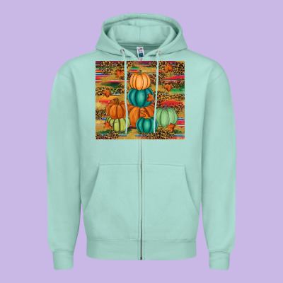 Pumpkin Zipper Hoodie Designed By Ranaportraitstore