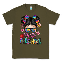 Army Green hello preschool kid Classic Tee - texasbilliewilder