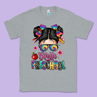 Hello Preschool Kid Classic Tee Designed By Texasbilliewilder