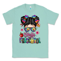 Seafoam hello preschool kid Classic Tee - texasbilliewilder