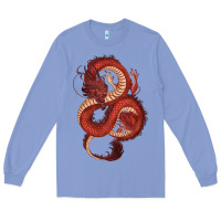 Colony Blue red dragon Long Sleeve Tee - RanaPortraitStore