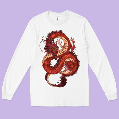 Long Sleeve Tee red dragon