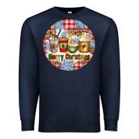 Navy Merry Christmas Coffee Cups Premium Sweatshirt - Artiststas