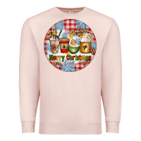 Pale Pink Merry Christmas Coffee Cups Premium Sweatshirt - Artiststas