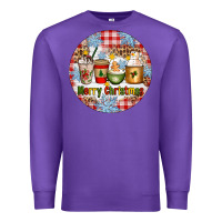 Purple Merry Christmas Coffee Cups Premium Sweatshirt - Artiststas
