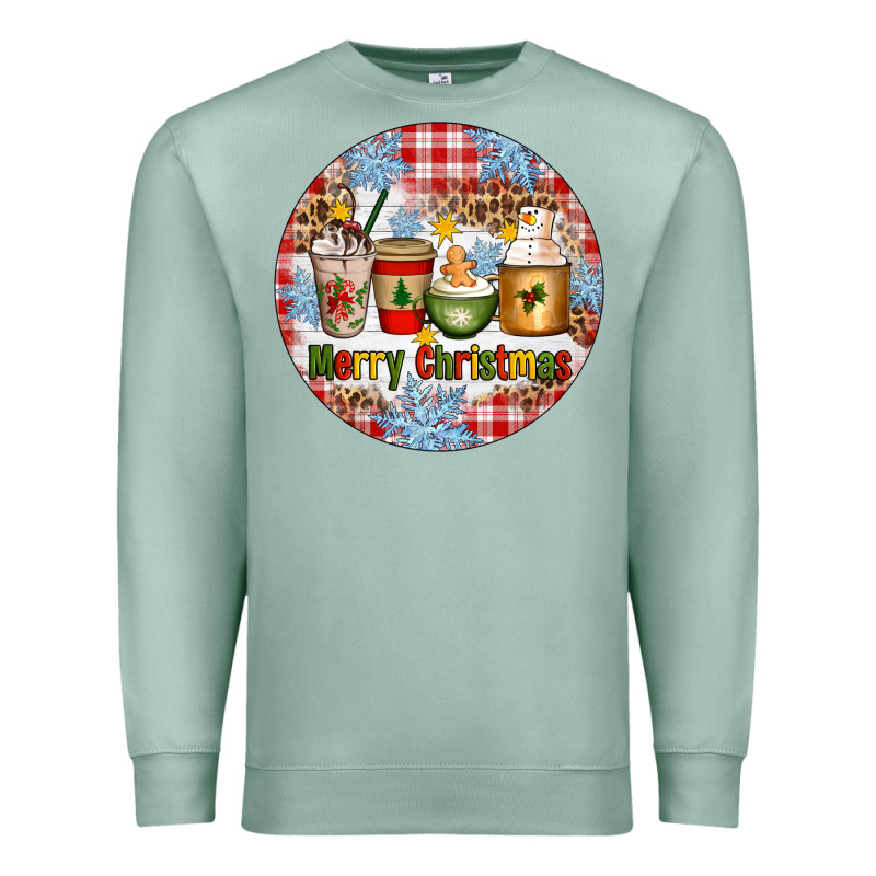 Merry Christmas Coffee Cups Premium Sweatshirt by Artiststas | Teevron