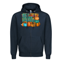 Navy hey there pumpkin Zipper Hoodie - RanaPortraitStore