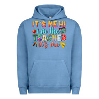 Pigment Pebble Blue its me hi im the teacher its me nca Urban Hoodie - NancyCooperArtShop