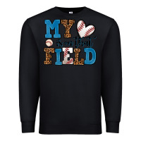 Black my heart is on that field baseball Premium Sweatshirt - AdoDesignShop