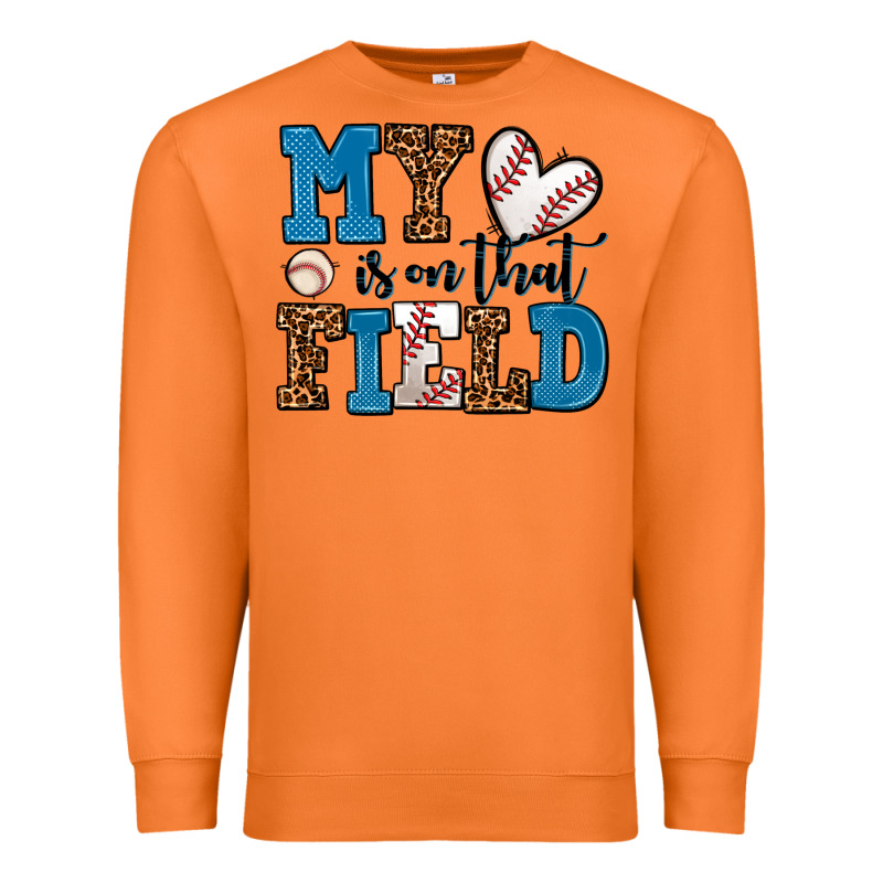 My Heart Is On That Field Baseball Premium Sweatshirt by AdoDesignShop | Teevron