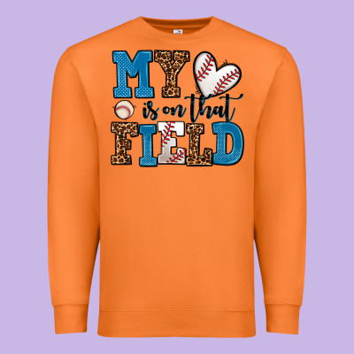 My Heart Is On That Field Baseball Premium Sweatshirt Designed By Adodesignshop