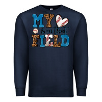 Navy my heart is on that field baseball Premium Sweatshirt - AdoDesignShop