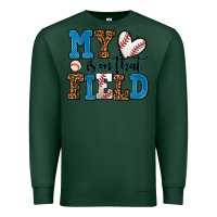 Sports Green my heart is on that field baseball Premium Sweatshirt - AdoDesignShop