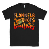 Black flannels boots and bonfires Classic Tee - Zillion Design Studio