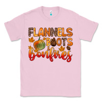 Bubblegum Pink flannels boots and bonfires Classic Tee - Zillion Design Studio