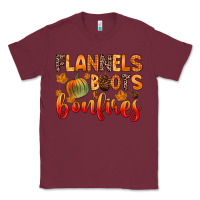 Burgundy flannels boots and bonfires Classic Tee - Zillion Design Studio